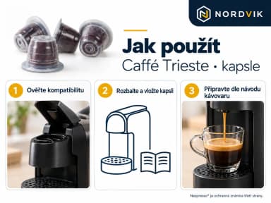Caffé Trieste NESPRESSO kávové kapsle 50ks, návod k použití