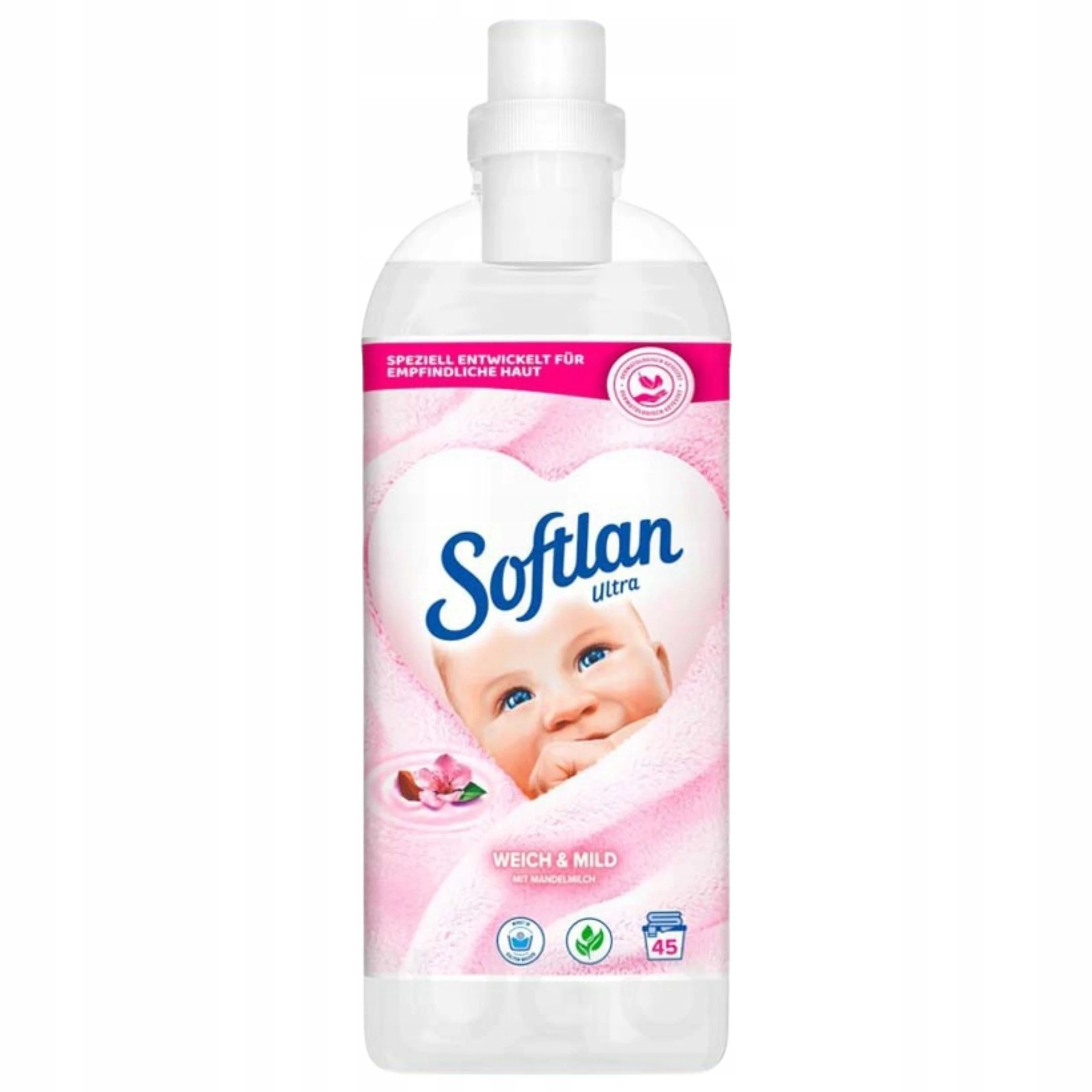 Softlan Ultra Weich & Mild koncentrovaná aviváž, 1 l / 45 praní