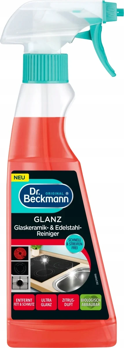 Dr. Beckmann Glanz čistič sklokeramiky a nerezu ve spreji, 250 ml
