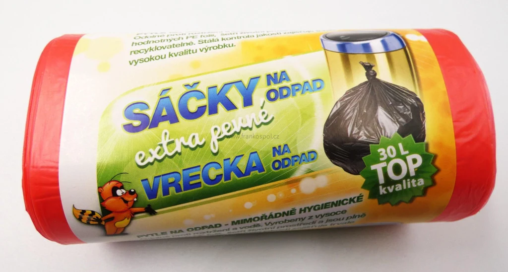 Vipor TOP extra pevné červené sáčky na odpad 30 l, 50 ks
