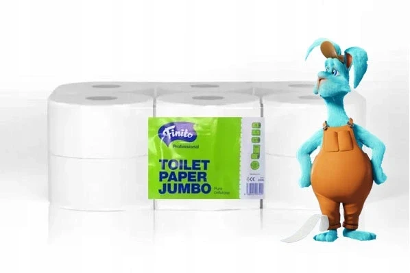 Toaletní papír FINITO JUMBO, bílý, 2 vrstvý, 100 m, 12 rolí