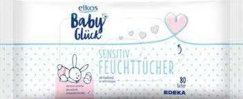 Elkos Sensitive dětské vlhčené ubrousky, 2 × 80 ks