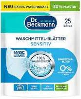 Dr. Beckmann Magic Leaves Sensitive – prací prostředek v ubrouscích pro citlivou pokožku, 25 ks