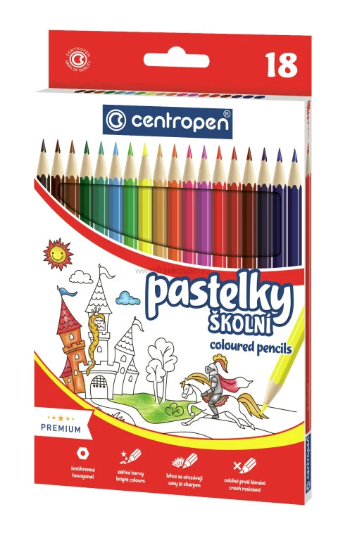 Pastelky CENTROPEN 9520, 18 barev