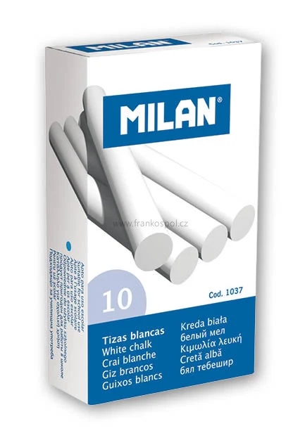 Školní křídy MILAN, bílé, 10 ks