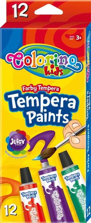 Temperové barvy COLORINO, 12 barev