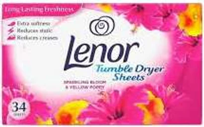 Lenor Pink Blossom vonné ubrousky do sušičky, 34 ks