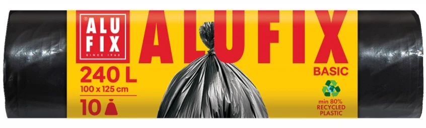 ALUFIX Economy Basic černé pytle na odpad 240 l, 10 ks