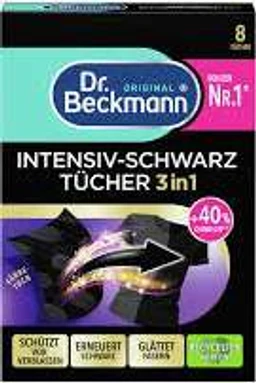 Dr. Beckmann Intensiv-Schwarz 3v1 ubrousky na černé prádlo, 8 ks